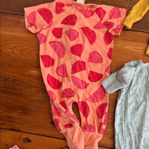 3 to 6 month baby girl bundle of sleeper pjs bathing suit dress shirts - Picture 14 of 15